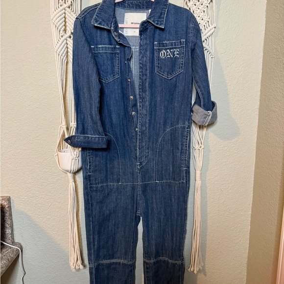 KIDS RODEO BLUE PARADISE UTILITY JUMPSUIT - Picture 3 of 4